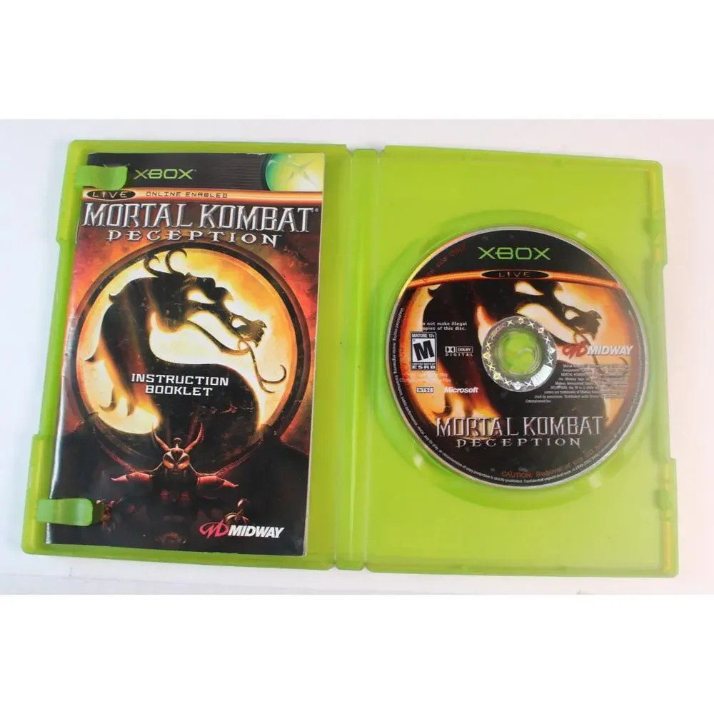 Mortal Kombat: Deception (Microsoft Xbox, 2004) W/ Manual, Tested/Works